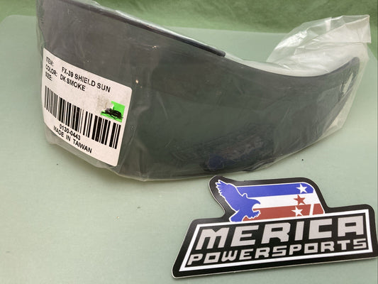 NEW GENUINE AFX FX-39 SHIELD SUN DARK SMOKE HELMET SHIELD FX39 0130-0443
