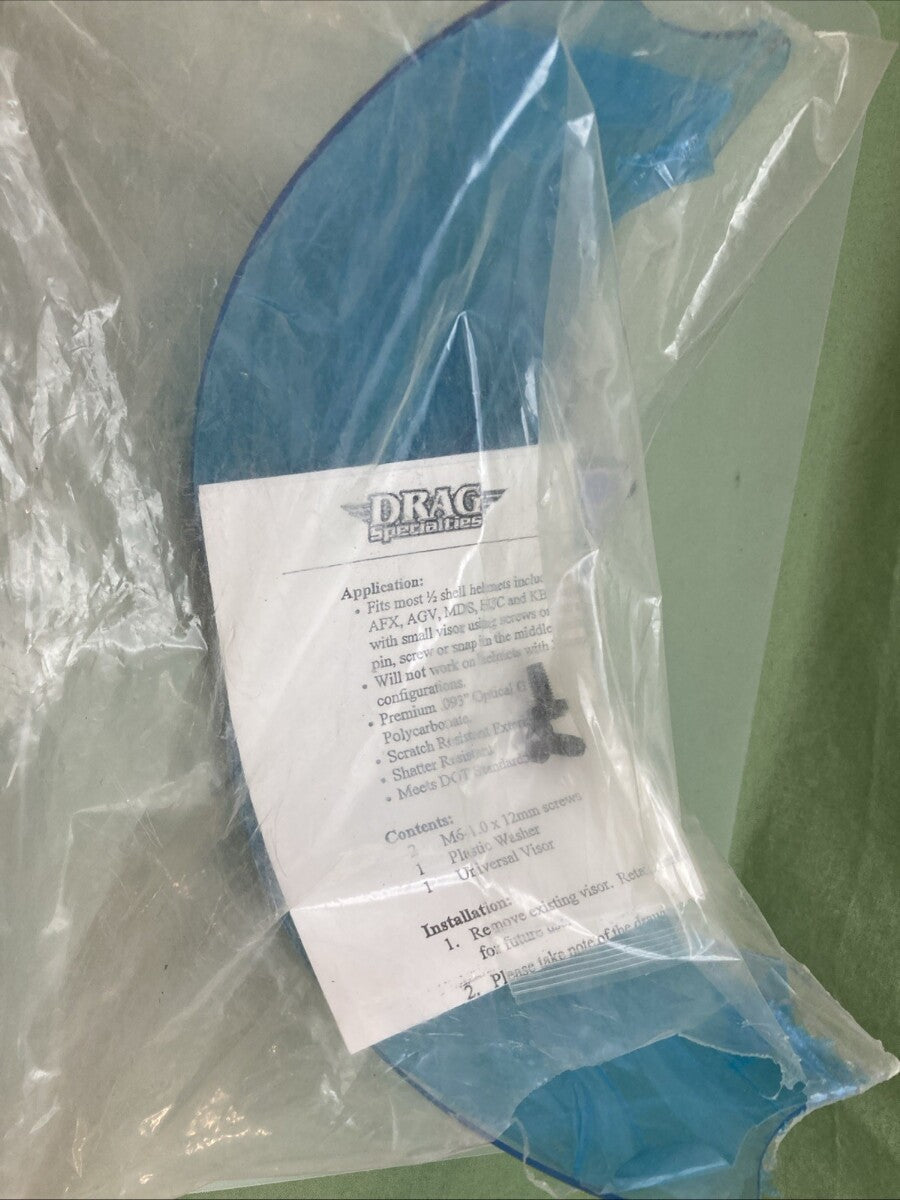 NEW GENUINE DRAG SPECIALTIES SHIELD UNIVERSAL BLUE 0131-0048