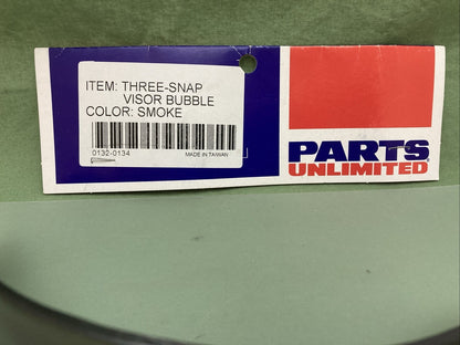 NEW GENUINE PARTS UNLIMITED 0132-0134 3-SNAP VISOR BUBBLE SMOKE