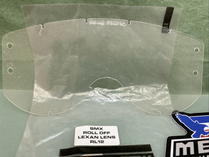 NEW GENUINE SCOTT RL12 SMX ROLL OFF LEXAN LENS CLEAR VINTAGE