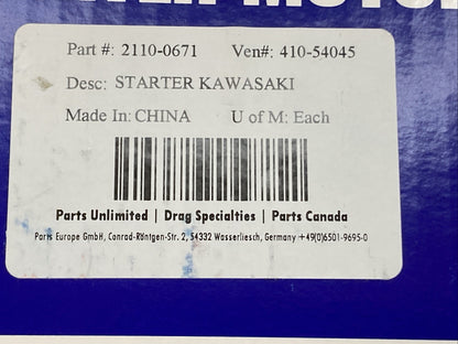 NEW GENUINE PARTS UNLIMITED 2110-0671 STARTER KAWASAKI
