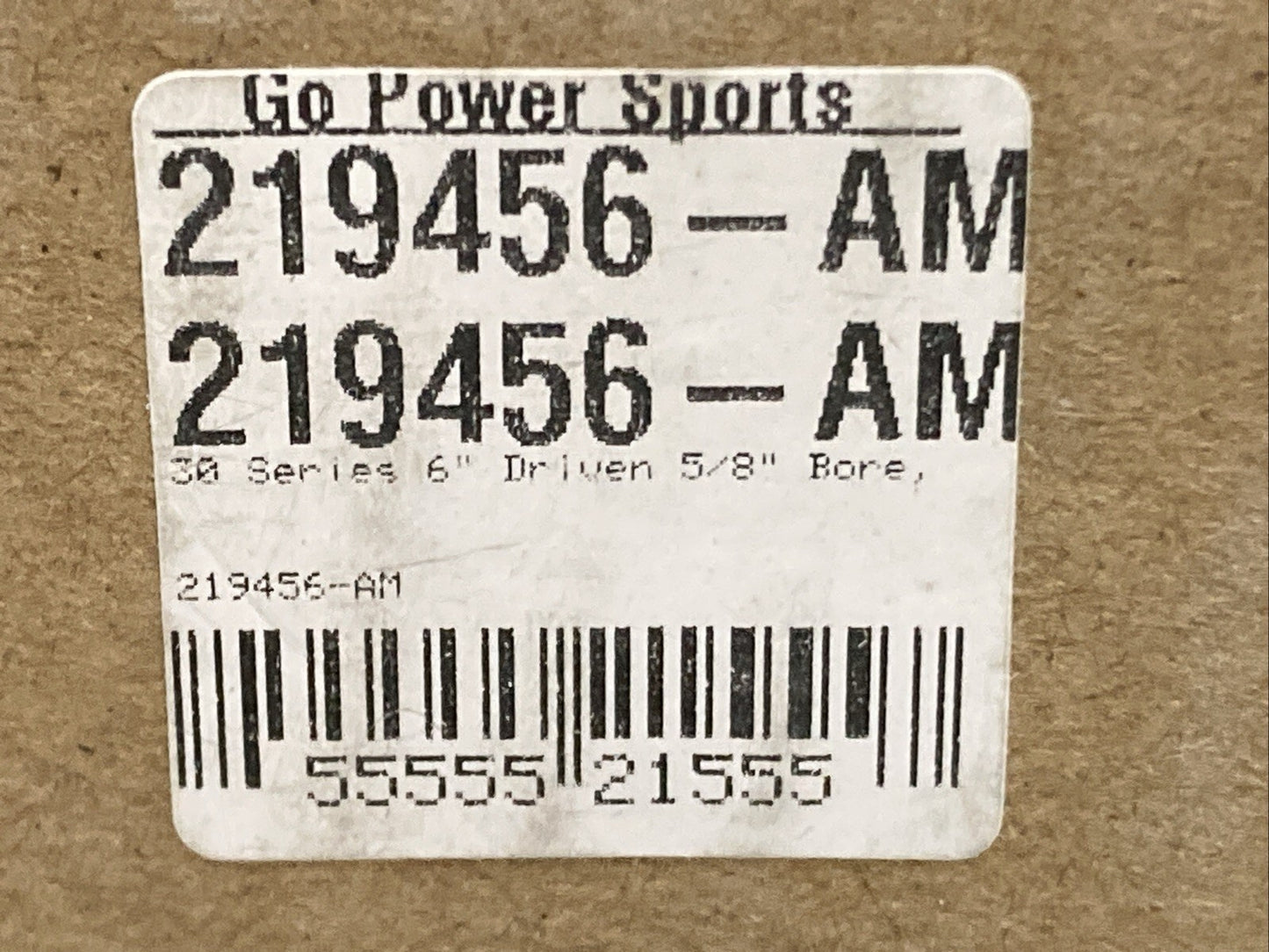 NEW GENUINE GO POWERSPORTS 219456-AM 30 Series 6" Driven 5/8" Bore