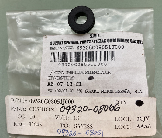 NEW GENUINE SUZUKI 09320-08066 Cushion, Rr Cover