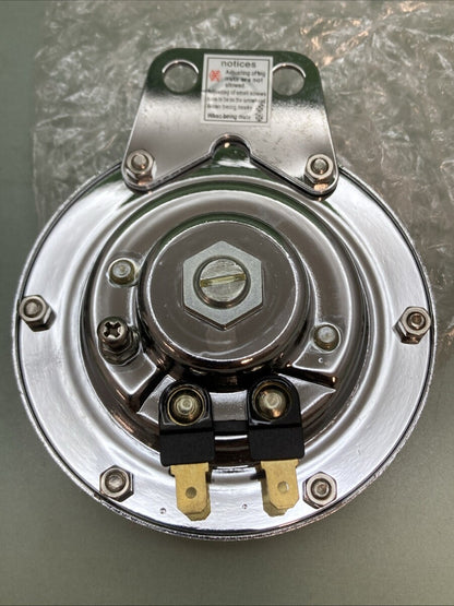 NEW GENUINE CHRIS PRODUCTS 0711 CHROME HORN 12V TWO TERMINAL