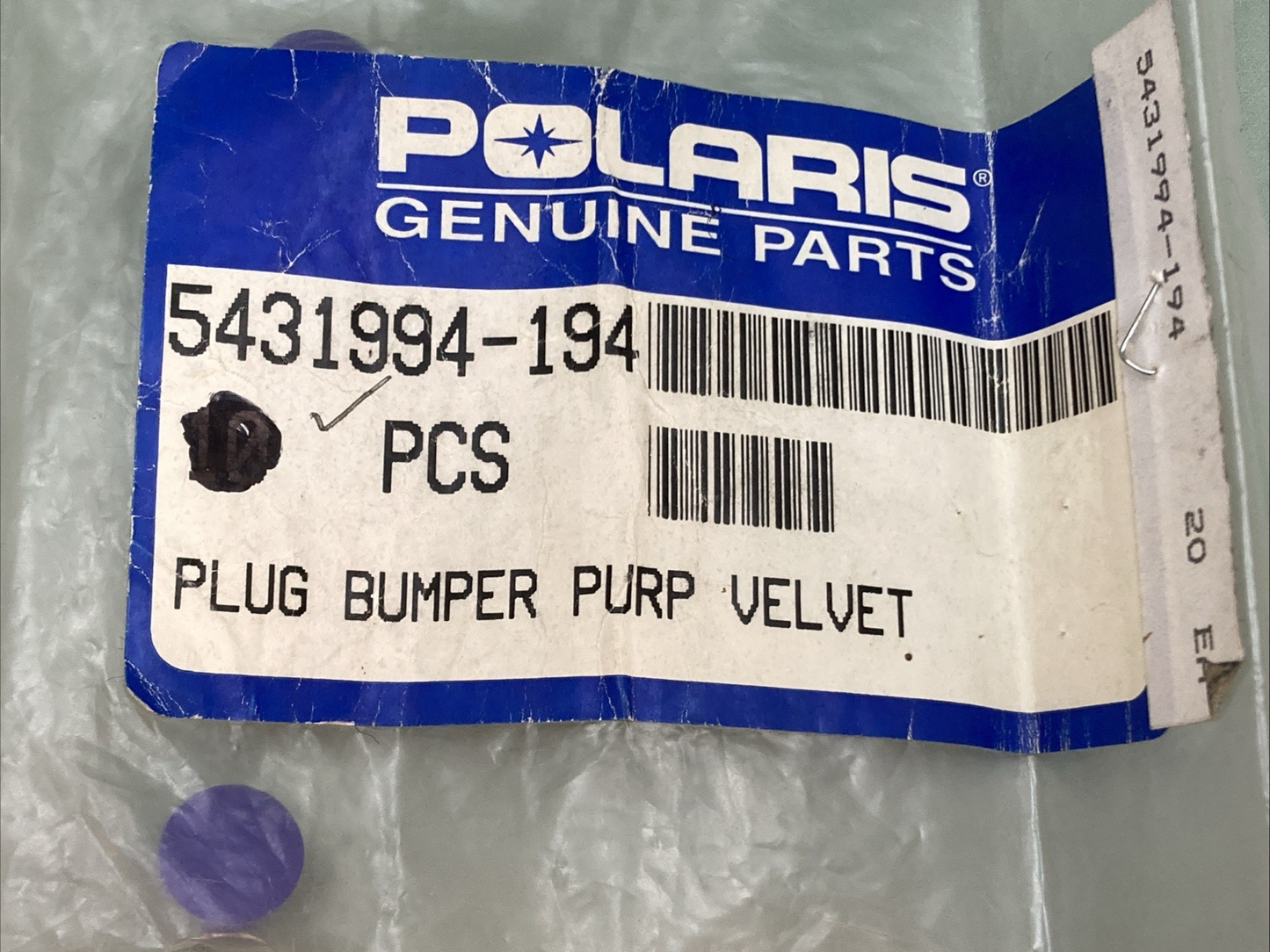QTY 2 NEW GENUINE POLARIS 5431994-194 Plug, Bumper, Rear