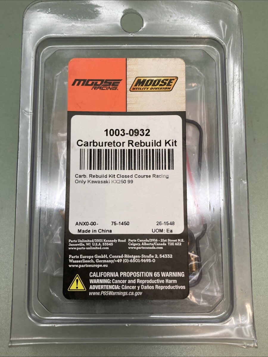 NEW GENUINE MOOSE 1003-0932 Carburetor Repair Kit - Kawasaki