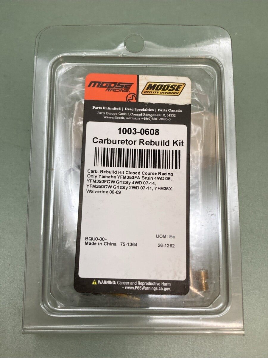 NEW GENUINE MOOSE 1003-0608 Carburetor Repair Kit - Yamaha