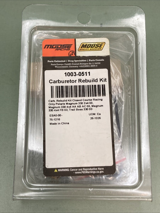 NEW GENUINE MOOSE 1003-0511 Carburetor Repair Kit - Polaris