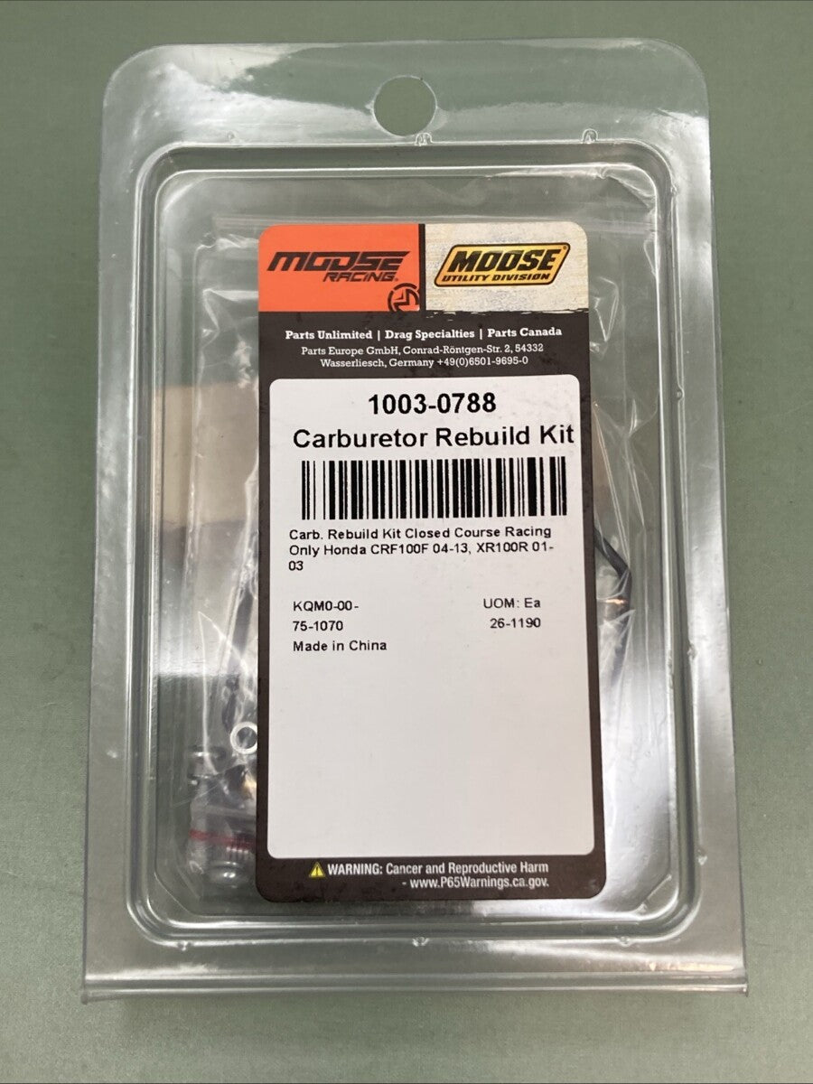 NEW GENUINE MOOSE 1003-0788 Carburetor Repair Kit - Honda