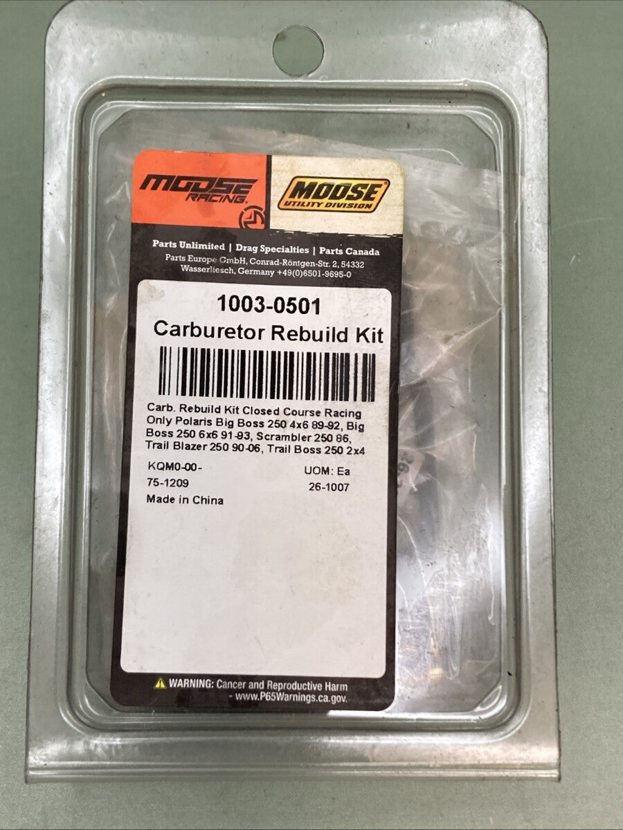 NEW GENUINE MOOSE 1003-0501 Carburetor Repair Kit - Polaris