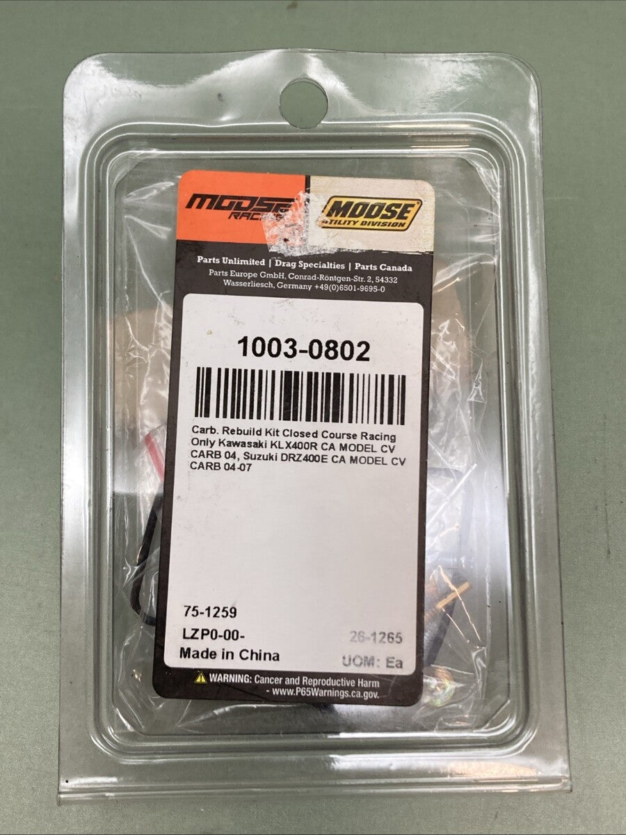 NEW GENUINE MOOSE 1003-0802 Carburetor Repair Kit