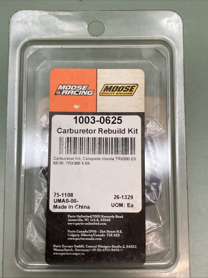NEW GENUINE MOOSE 1003-0625 Carburetor Repair Kit - Honda