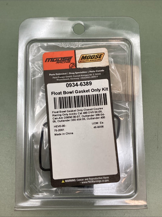 NEW GENUINE MOOSE 0934-6389 Float Bowl Gasket