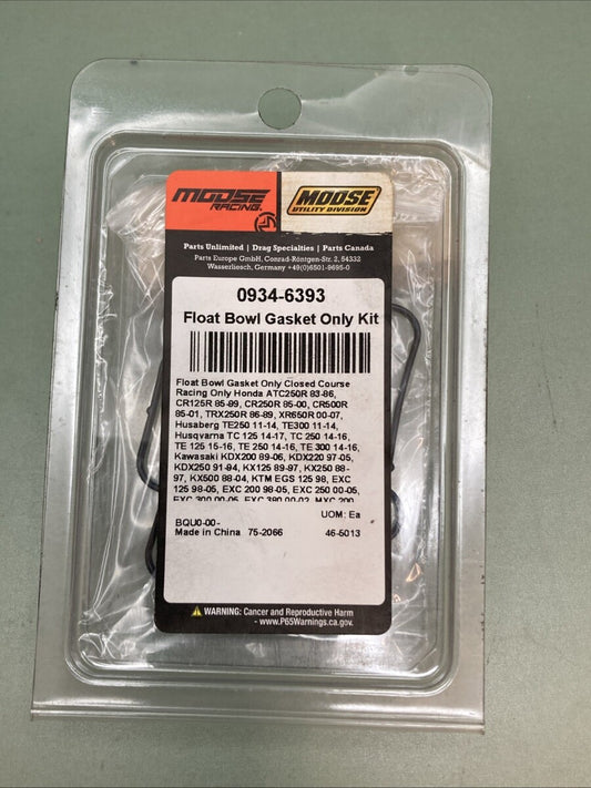 NEW GENUINE MOOSE 0934-6393 Float Bowl Gasket