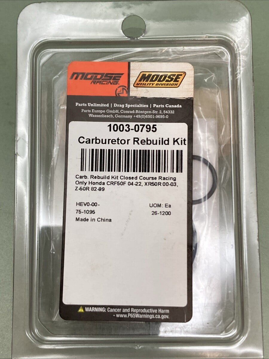 NEW GENUINE MOOSE 1003-0795 Carburetor Repair Kit - Honda