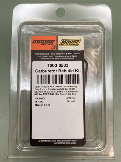 NEW GENUINE MOOSE 1003-0503 Carburetor Repair Kit - Polaris