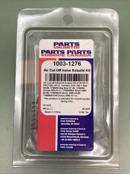 NEW GENUINE PARTS UNLIMITED 1003-1276 AIR CUT OFF VALVE KIT