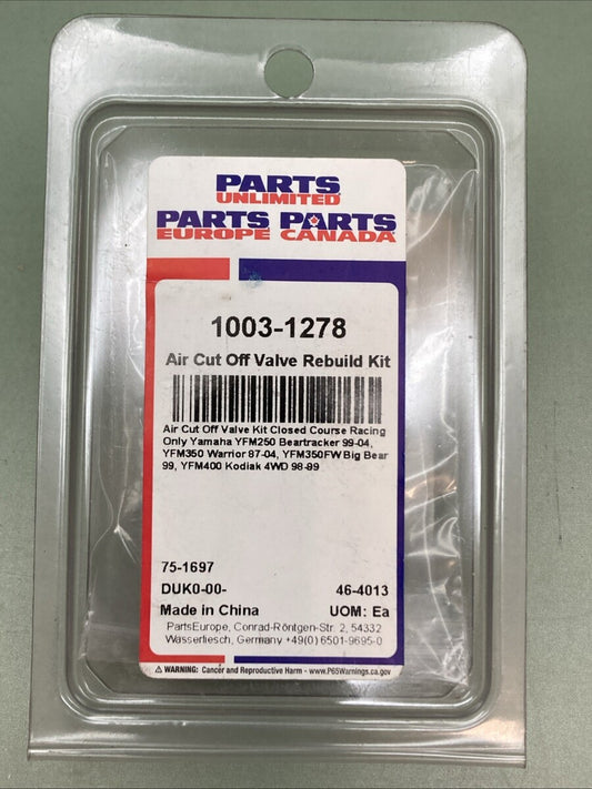 NEW GENUINE PARTS UNLIMITED 1003-1278 AIR CUT OFF VALVE KIT