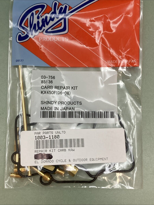NEW GENUINE SHINDY 03-756 Carburetor Repair Kit