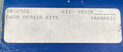 NEW GENUINE K&L 18-2451 Carburetor Repair Kit - KAWASAKI