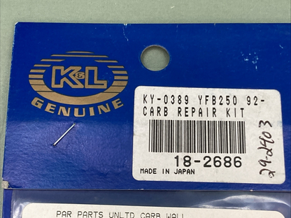 NEW GENUINE K&L 18-2686 Carburetor Repair Kit - YAMAHA
