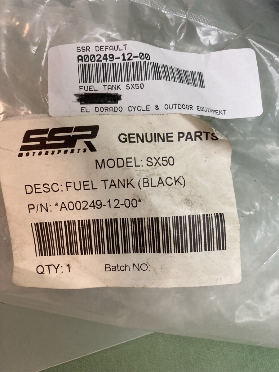 NEW GENUINE SSR A00249-12-00 FUEL TANK (BLACK)
