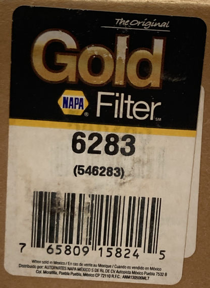 NEW GENUINE NAPA 6283 GOLD AIR FILTER