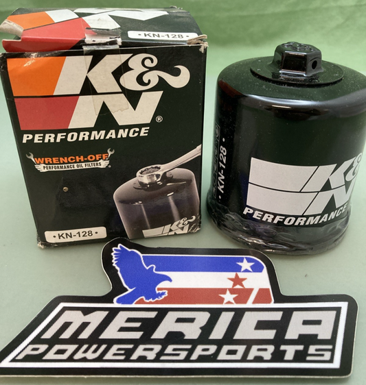 NEW GENUINE K&N KN-128 WRENCH-OFF PERFORMANCE OIL FILTER BLACK