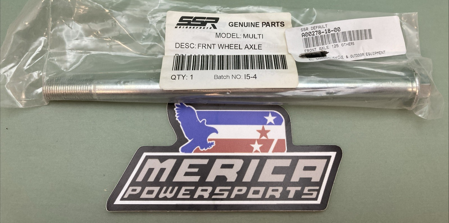 NEW GENUINE SSR A00278-18-00 FRONT AXLE SR125 and others