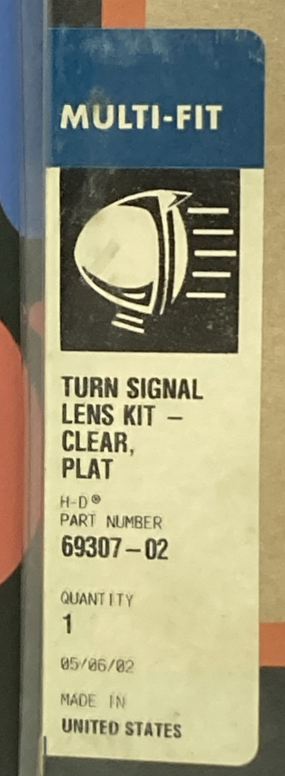New Genuine Harley Davidson 69307-02 Turn Signal Lens Kit Clear