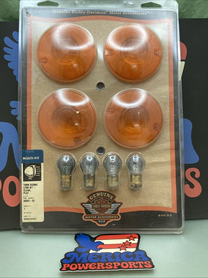 New Genuine Harley Davidson 69307-02 Turn Signal Lens Kit Clear