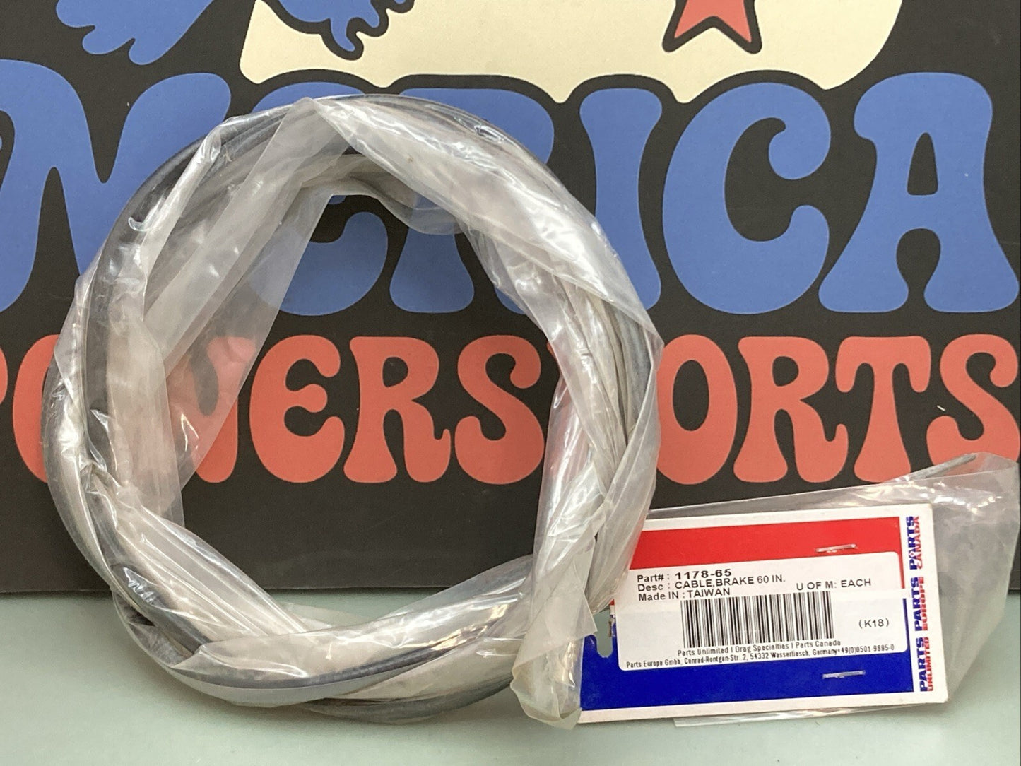 New Genuine Parts Unlimited 1178-65 Cable Brake 60"