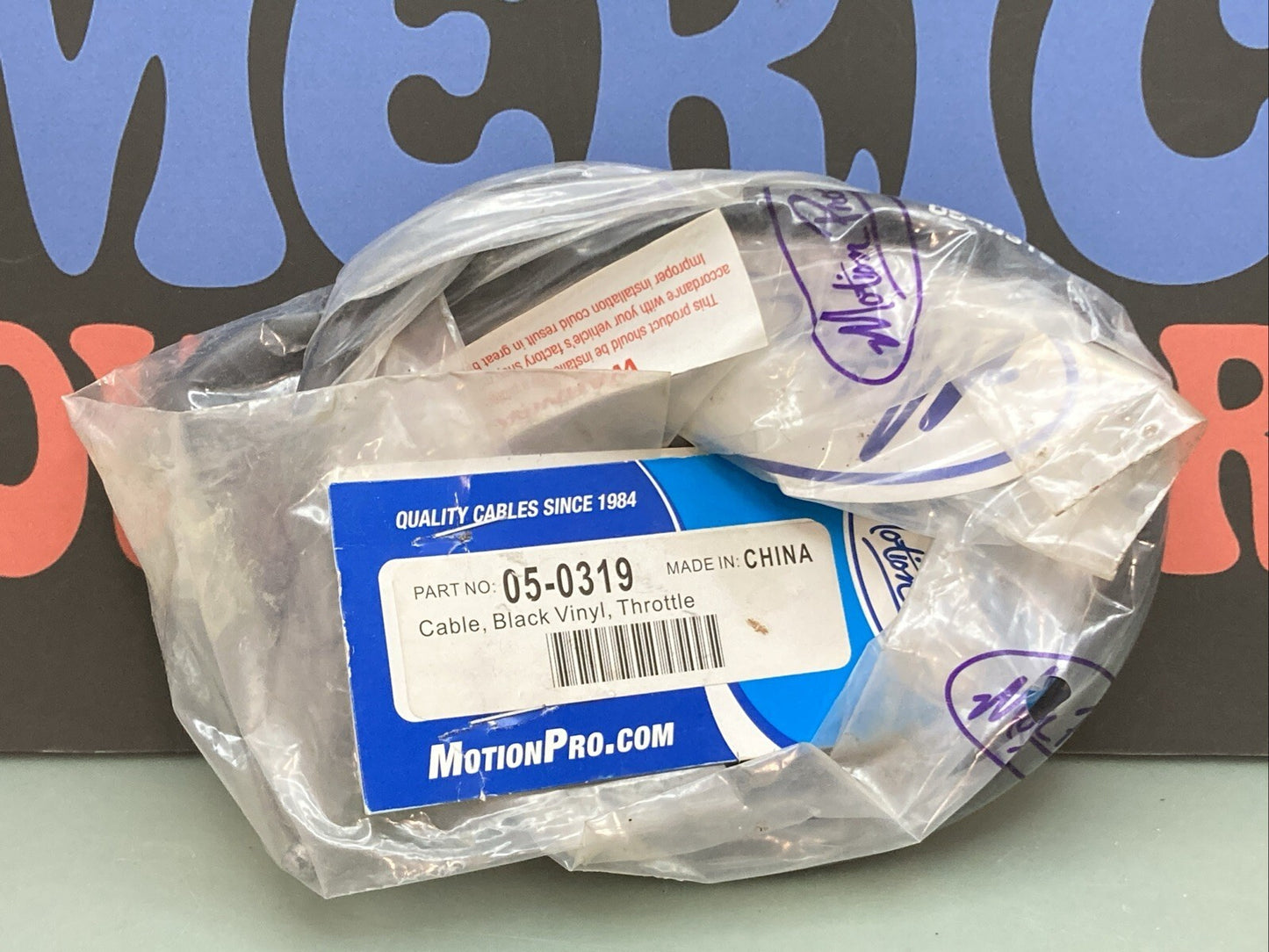 New Genuine Motion Pro 05-0319 Cable Black Vinyl Throttle