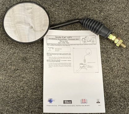NEW GENUINE ARCTIC 1436-702 MIRROR, ROUND-M10 x 1.25 THREAD