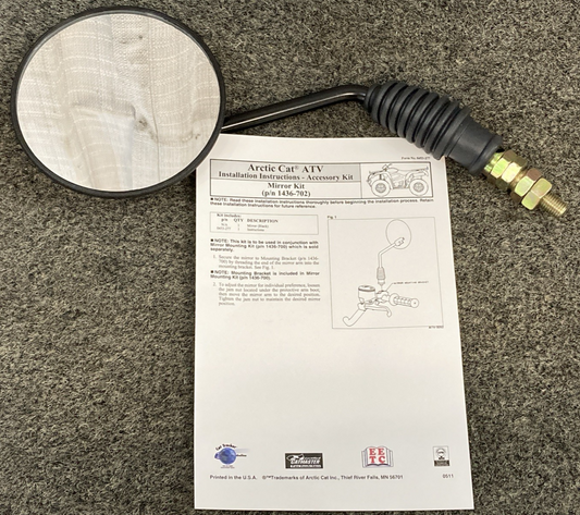 NEW GENUINE ARCTIC 1436-702 MIRROR, ROUND-M10 x 1.25 THREAD