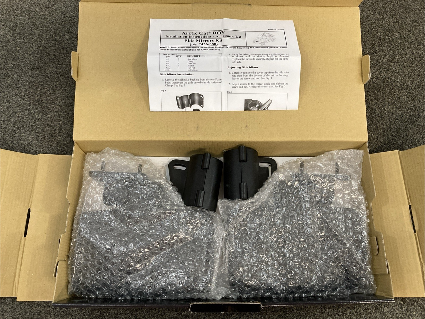 NEW GENUINE ARCTIC 2436-380 MIRROR KIT, SIDE