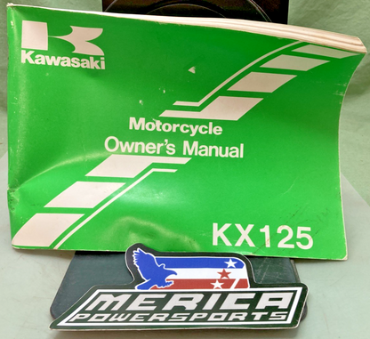 GENUINE KAWASAKI 99920-1425-01 KX125 OWNER'S MANUAL 1987