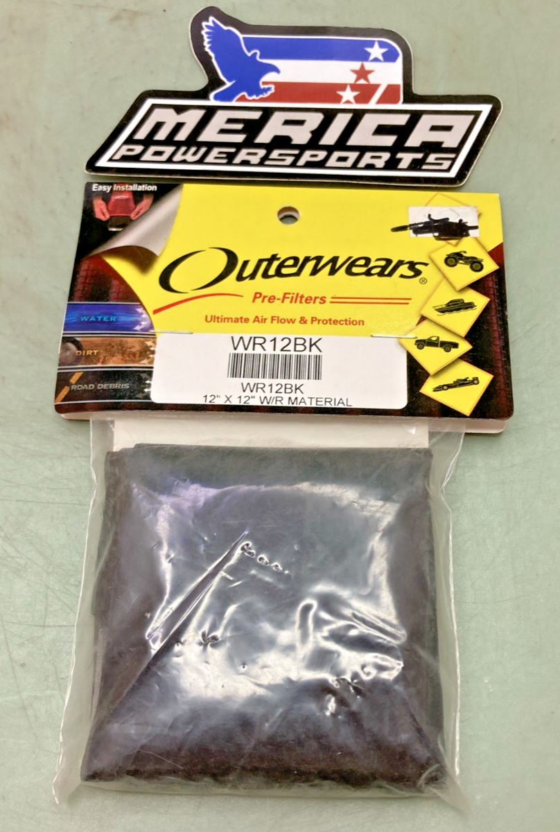 NEW GENUINE OUTERWEARS WR12BK PRE FILTER SHEET 12X12