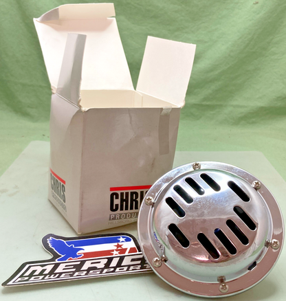 NEW GENUINE CHRIS PRODUCTS 0936 HORN 12V 4" T-BRACKET