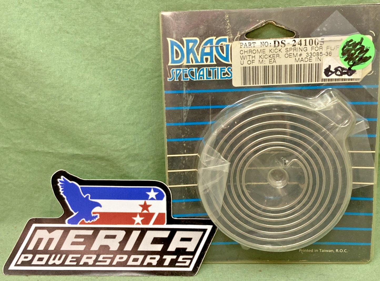 NEW GENUINE DRAG SPECIALTIES DS-241005 CHROME KICK SPRING