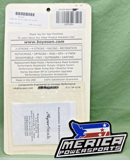 NEW GENUINE BOYESEN SSC000 SUPER STOCK SINGLE STAGE REPLACEMENT REEDS