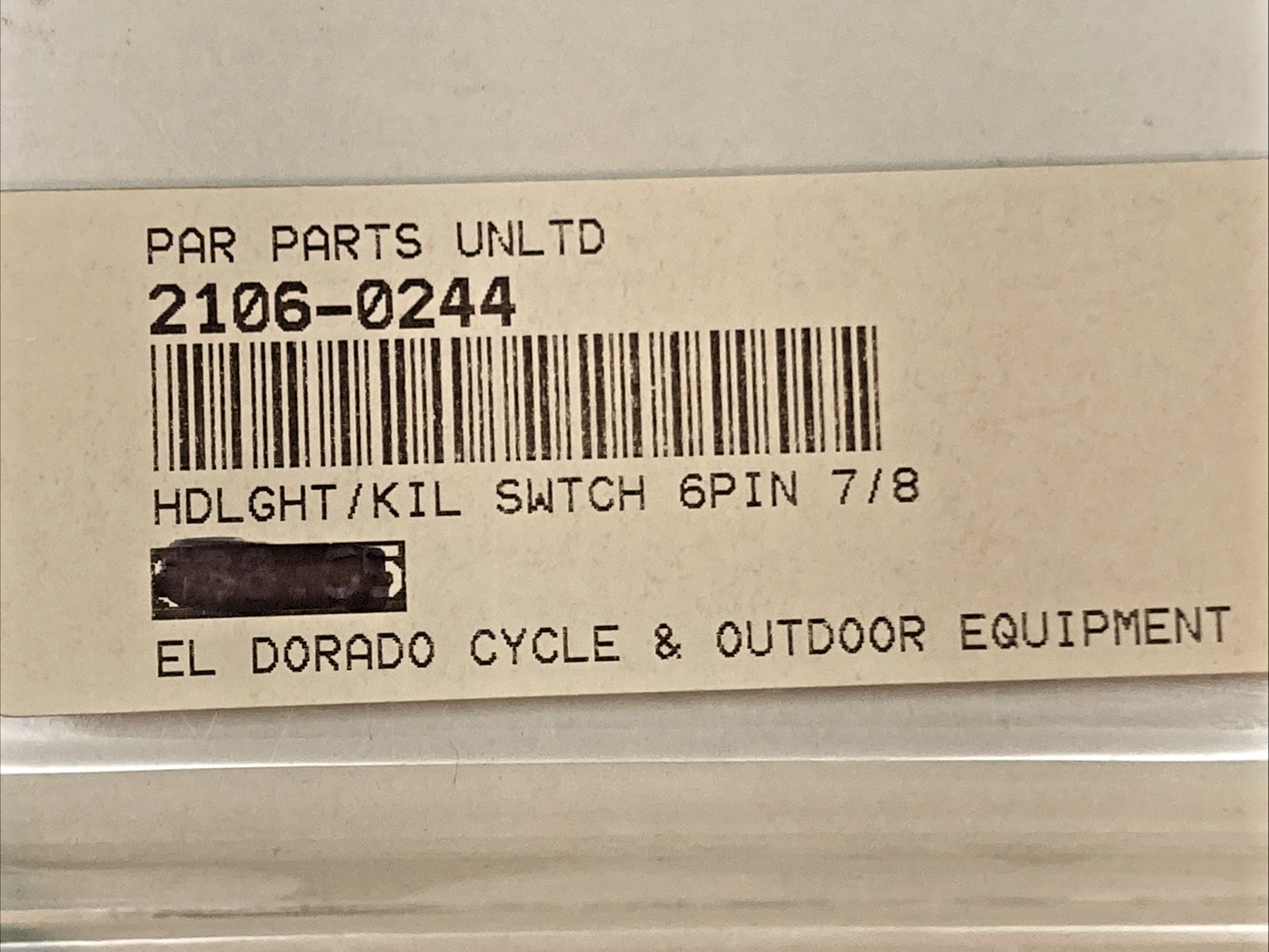 NEW GENUINE K&S 12-0050CN HEADLIGHT KILL SWITCH 6 PIN 7/8" 2106-0244