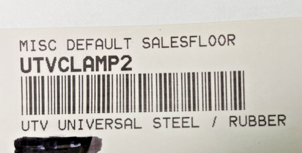 NEW  GENUINE UTV INC UTVCLAMP2 2" CUSHIONED STAINLESS STEEL STRAP & RUBBER CLAMP