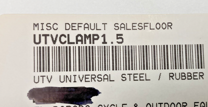 NEW  GENUINE UTV INC UTVCLAMP1.5 1  1/2" CUSHIONED SS & RUBBER CLAMP