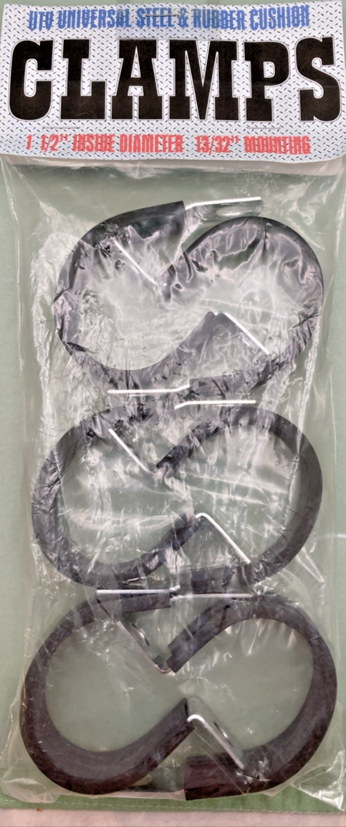 NEW  GENUINE UTV INC UTVCLAMP1.5 1  1/2" CUSHIONED SS & RUBBER CLAMP