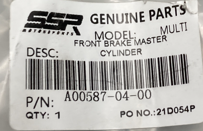 NEW GENUINE SSR A00587-04-00 FRONT BRAKE MASTER CYLINDER ASSEMBLY