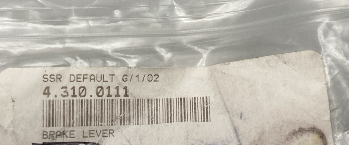 NEW GENUINE SSR 4.310.0111 BRAKE LEVER