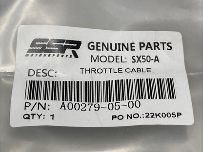 NEW GENUINE SSR A00279-05-00 THROTTLE CABLE