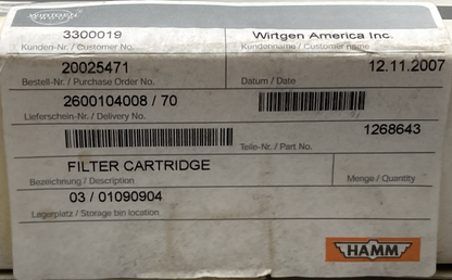NEW GENUINE HAMM 1268643 FILTER CARTRIDGE