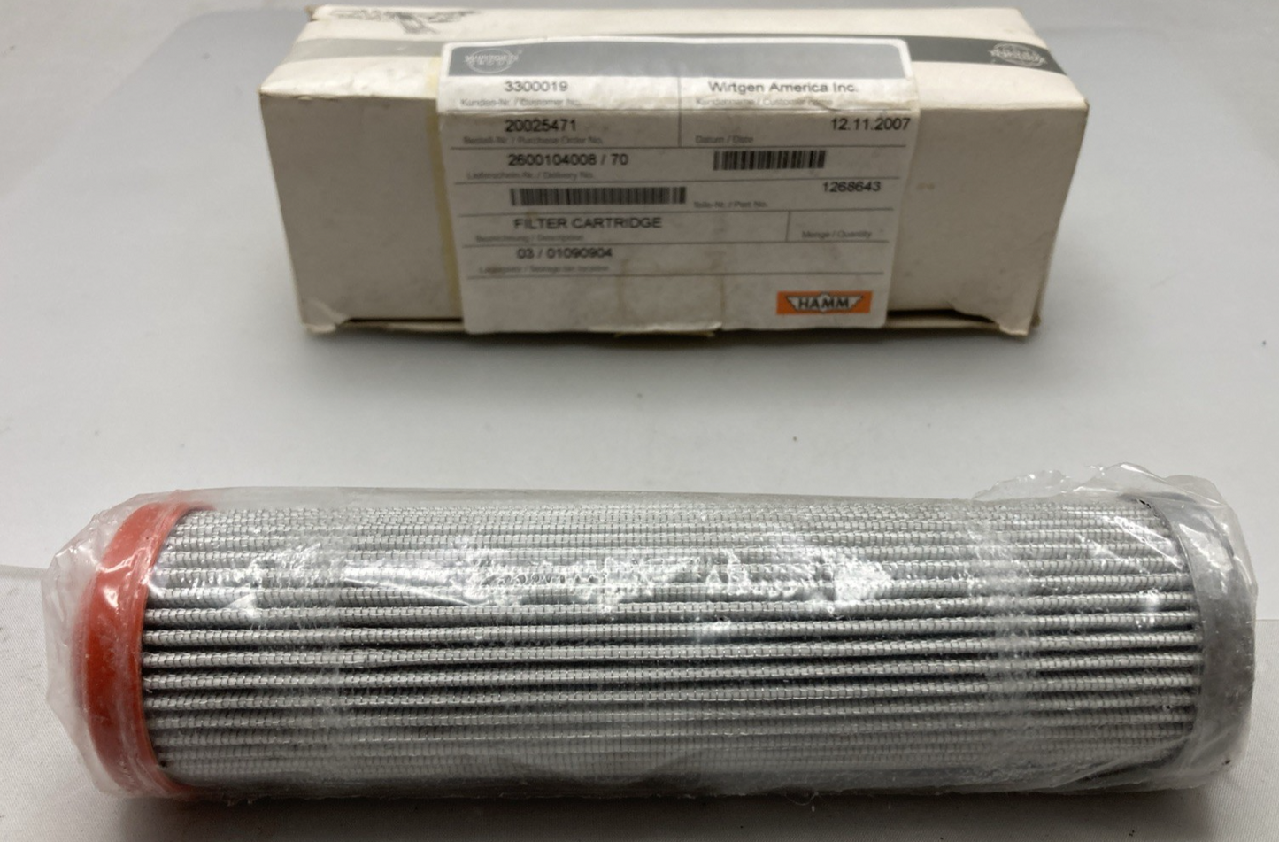 NEW GENUINE HAMM 1268643 FILTER CARTRIDGE
